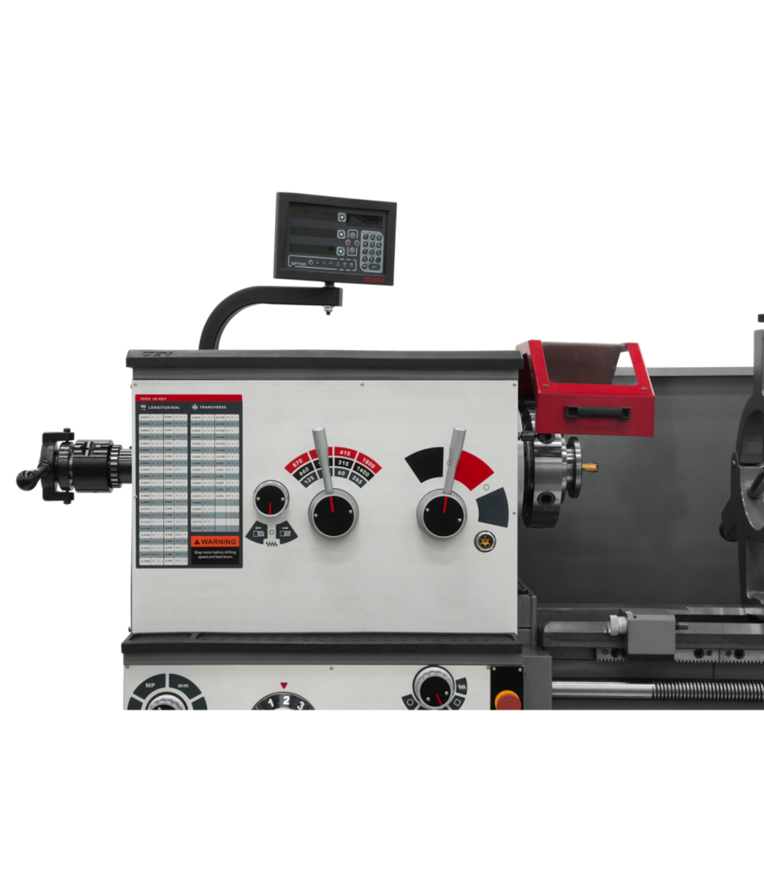 JET GH-1880ZX Large Spindle Bore Lathe w/Newall DP700 w/Taper Attachment & Collet Closer 460V