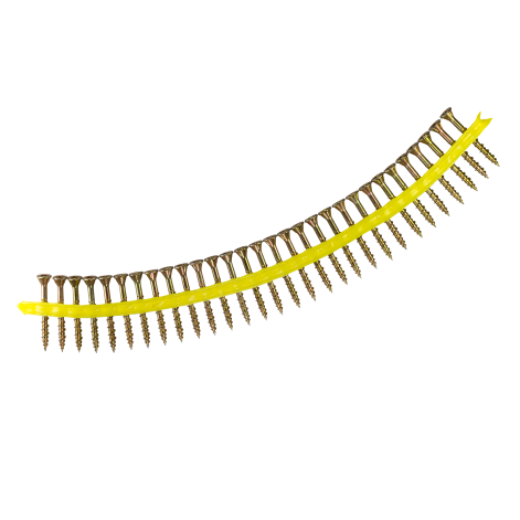 Simpson Collated #9 x 2" WSV SUBFLOOR Screw, Yellow-Zinc