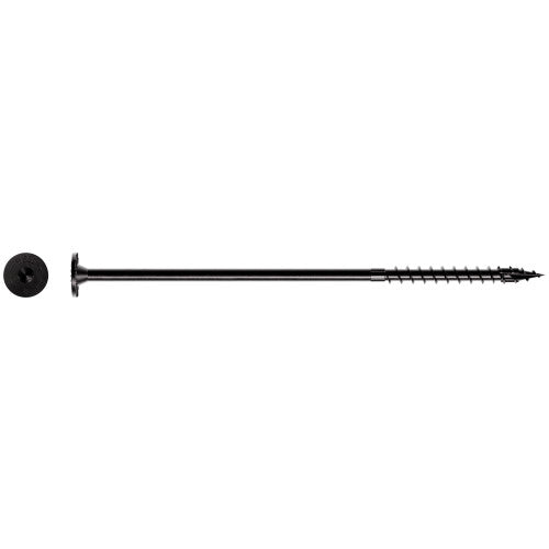 Simpson 0.220 x 8" Strong-Drive SDWS TIMBER Screw (Exterior Grade) Double Barrier, Black