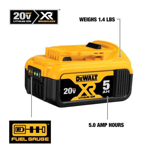 DeWALT 20V MAX 5.0Ah Starter Kit with 2 batteries & Charger DCB205-2C