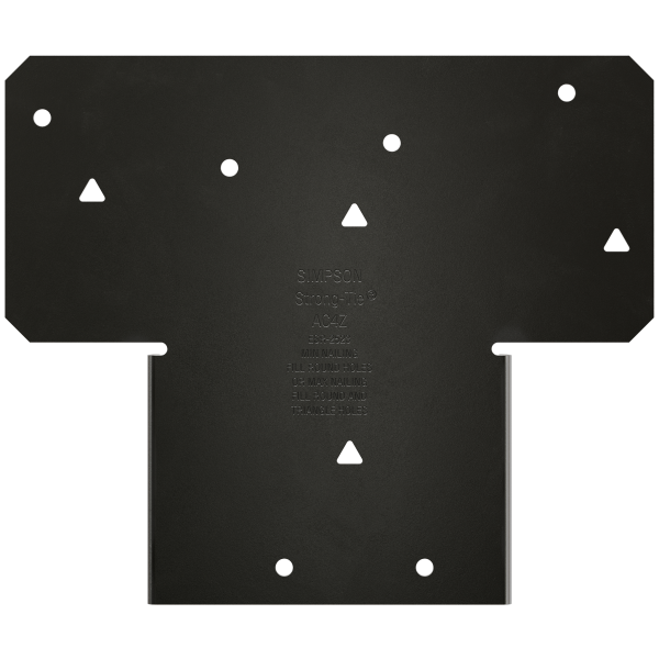 Simpson 4X Adjustable Post Cap ZMAX Black Powder-Coated AC4PC