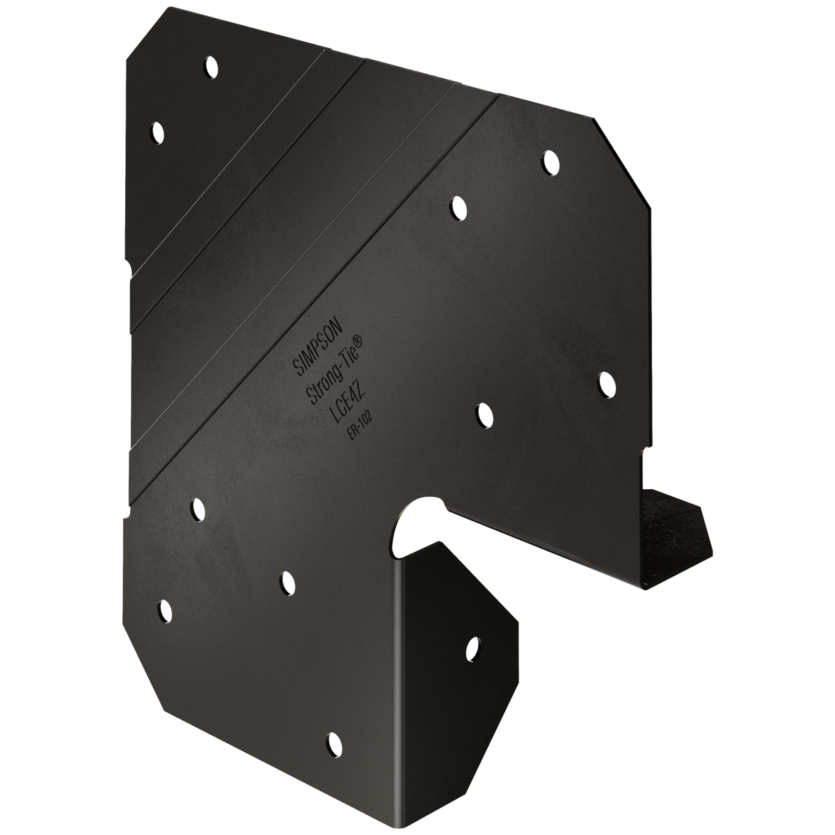 Simpson 4X End Post Cap ZMAX Black Powder-Coated LCEPC