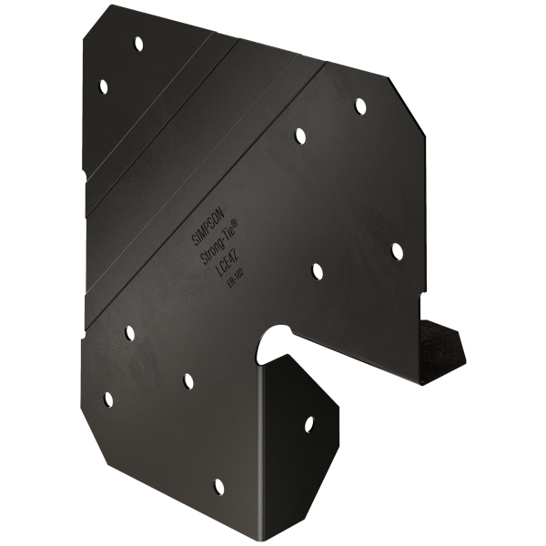 Simpson 4X End Post Cap ZMAX Black Powder-Coated LCEPC