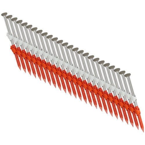 8d x 2 3/8" Gray, 20-22 Degree Plastic Strip, Casing Head, Ring-Shank Nail