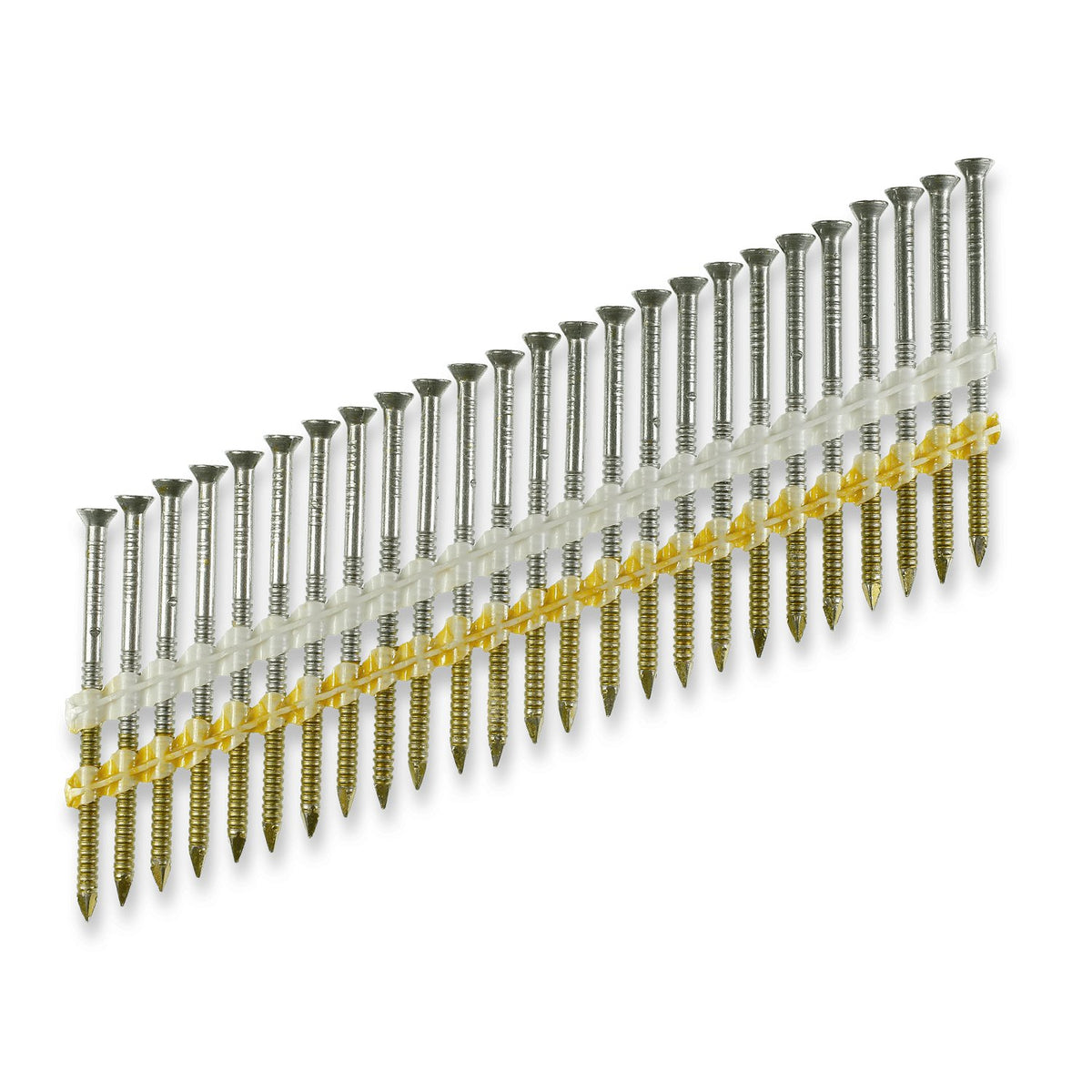 12d x 3 1/4" Gray, 20-22 Degree Plastic Strip, Casing Head, Ring-Shank Nail