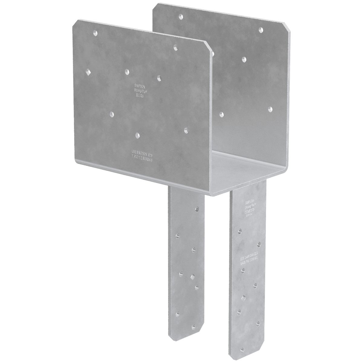 Simpson ECCQ64HDG-SDS End Column Cap, Hot Dip Galvanized w/SDS Screws for 6x Beam, 4x Post