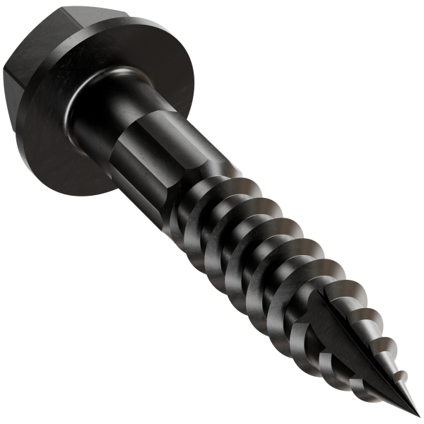 Simpson 1/4" x 1-1/2" Heavy-Duty Connector Screw Double Barrier Coating Black