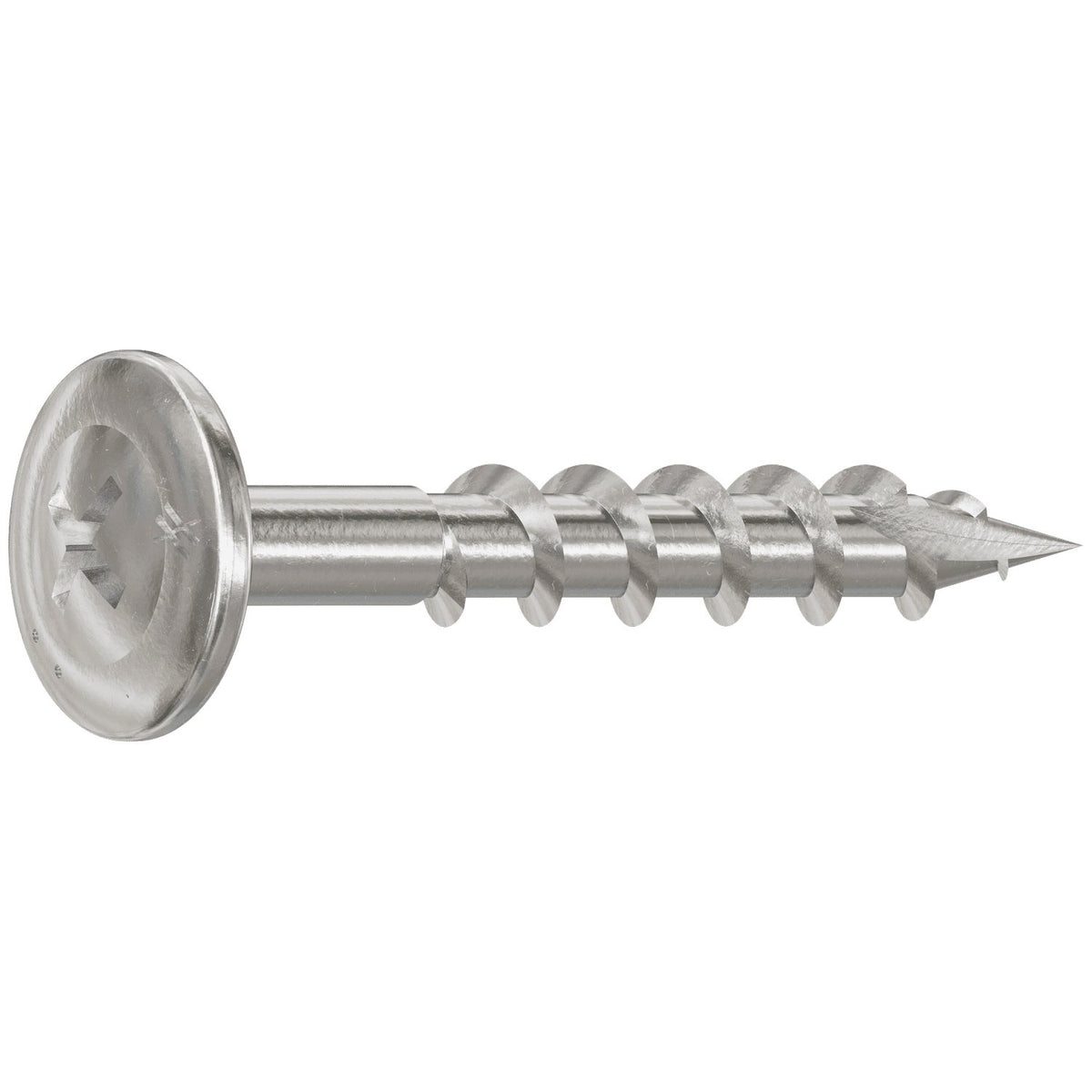 Simpson #8 x 1-1/4" Wire-Lath Modified Truss-Head Screw 305 Stainless Steel