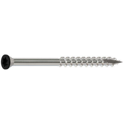 Simpson #7 x 2-1/4" Black, Trim-Head Screw, 6-Lobe Drive 305 Stainless Steel