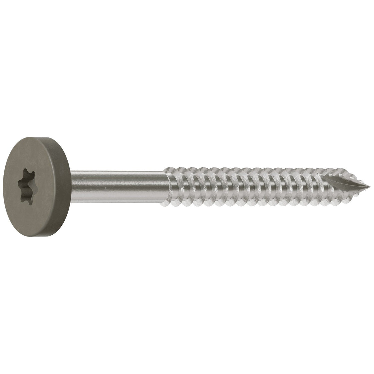 #8 x 1 3/4 Gray Composite Fascia Screws, Stainless Steel
