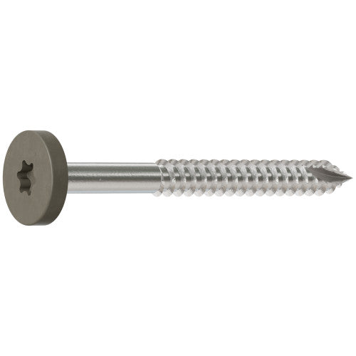 #8 x 1 3/4 Gray Composite Fascia Screws, Stainless Steel