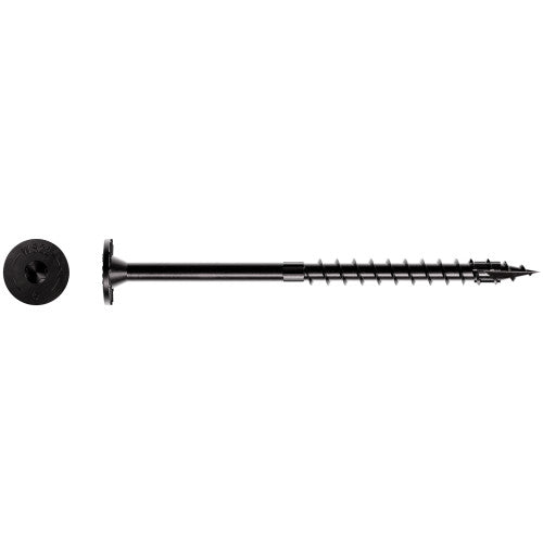 Simpson 0.220 x 5" Strong-Drive SDWS TIMBER Screw (Exterior Grade) Double Barrier, Black