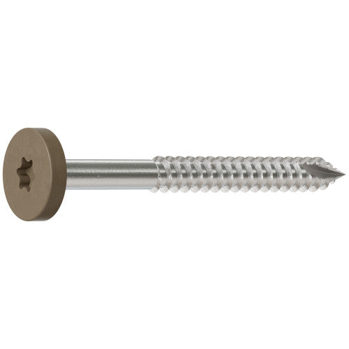 #8 x 1 3/4 Brown 05 Composite Fascia Screws, Stainless Steel