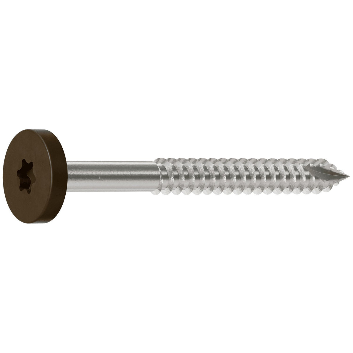 #8 x 1 3/4 Brown 01 Composite Fascia Screws, Stainless Steel