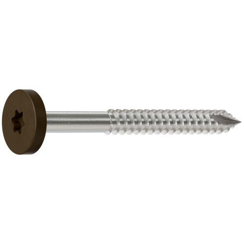 #8 x 1 3/4 Brown 01 Composite Fascia Screws, Stainless Steel
