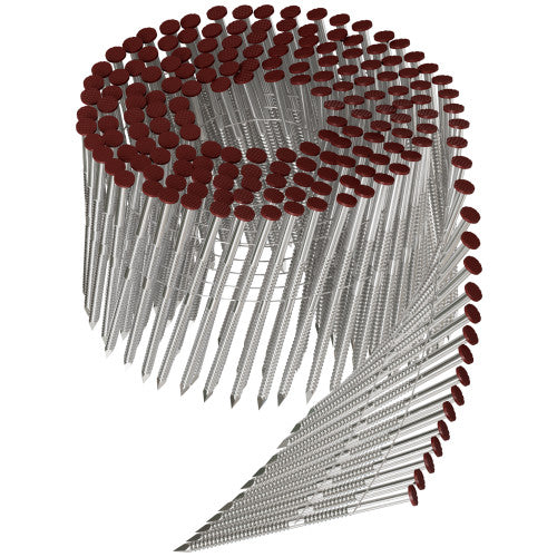 3" x 0.12 Redwood Painted Ring-Shank 15° Wire Coil Decking Nail