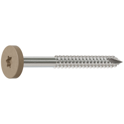 #8 x 1 3/4 Tan 02 Composite Fascia Screws, Stainless Steel