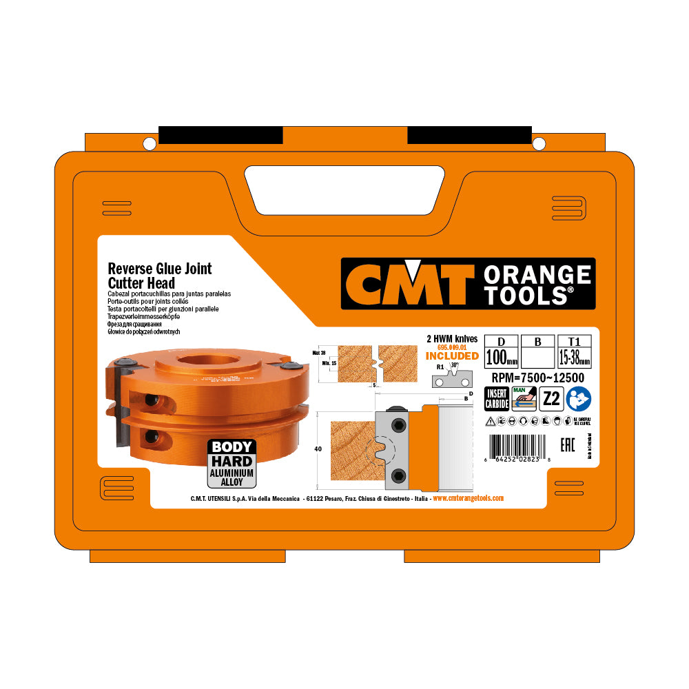 CMT 694.009.31 Reverse Glue Joint Cutter Heads 4" B=1-1/4"