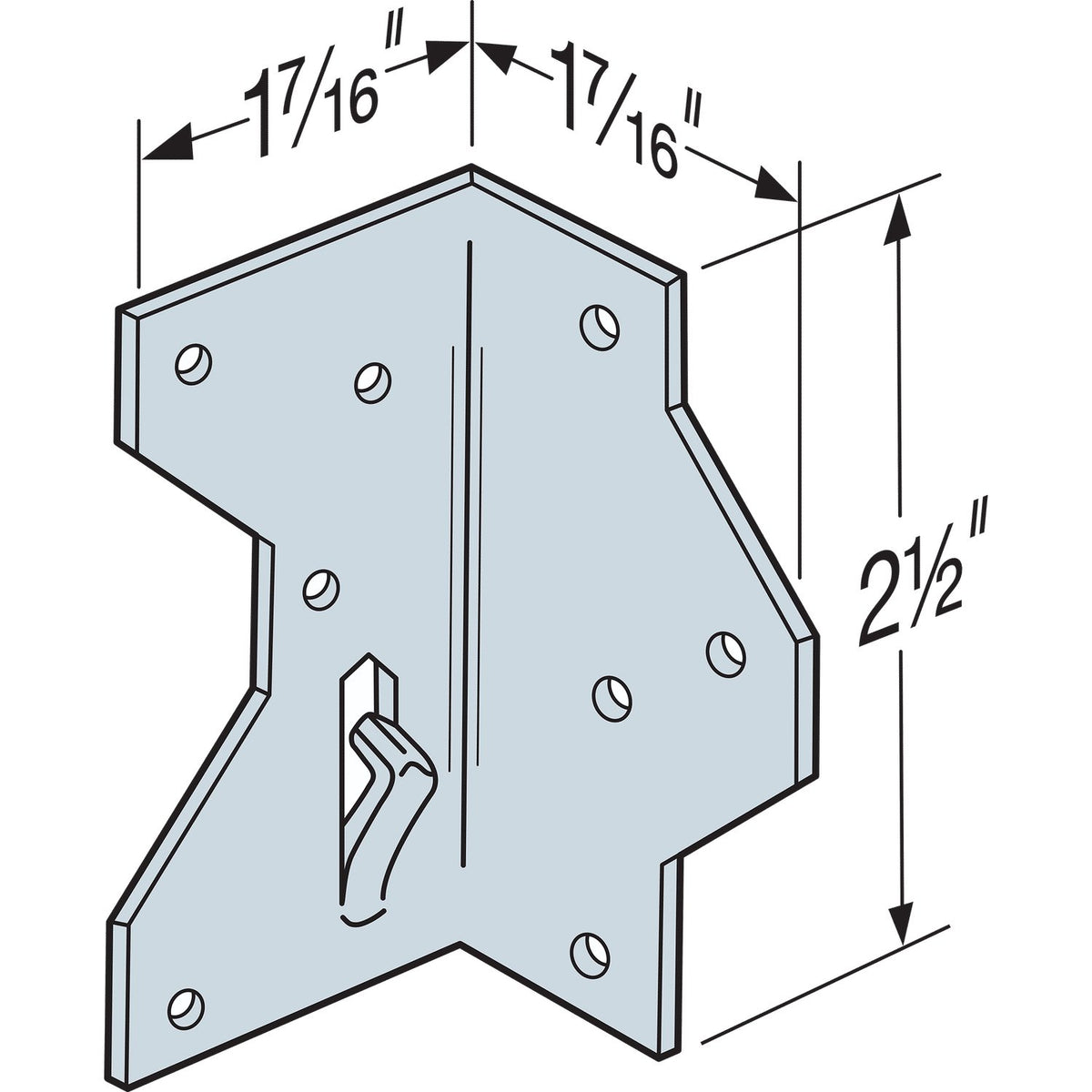 Simpson A34 1-7/16 x 2-1/2 Framing Angle - G90 Galvanized