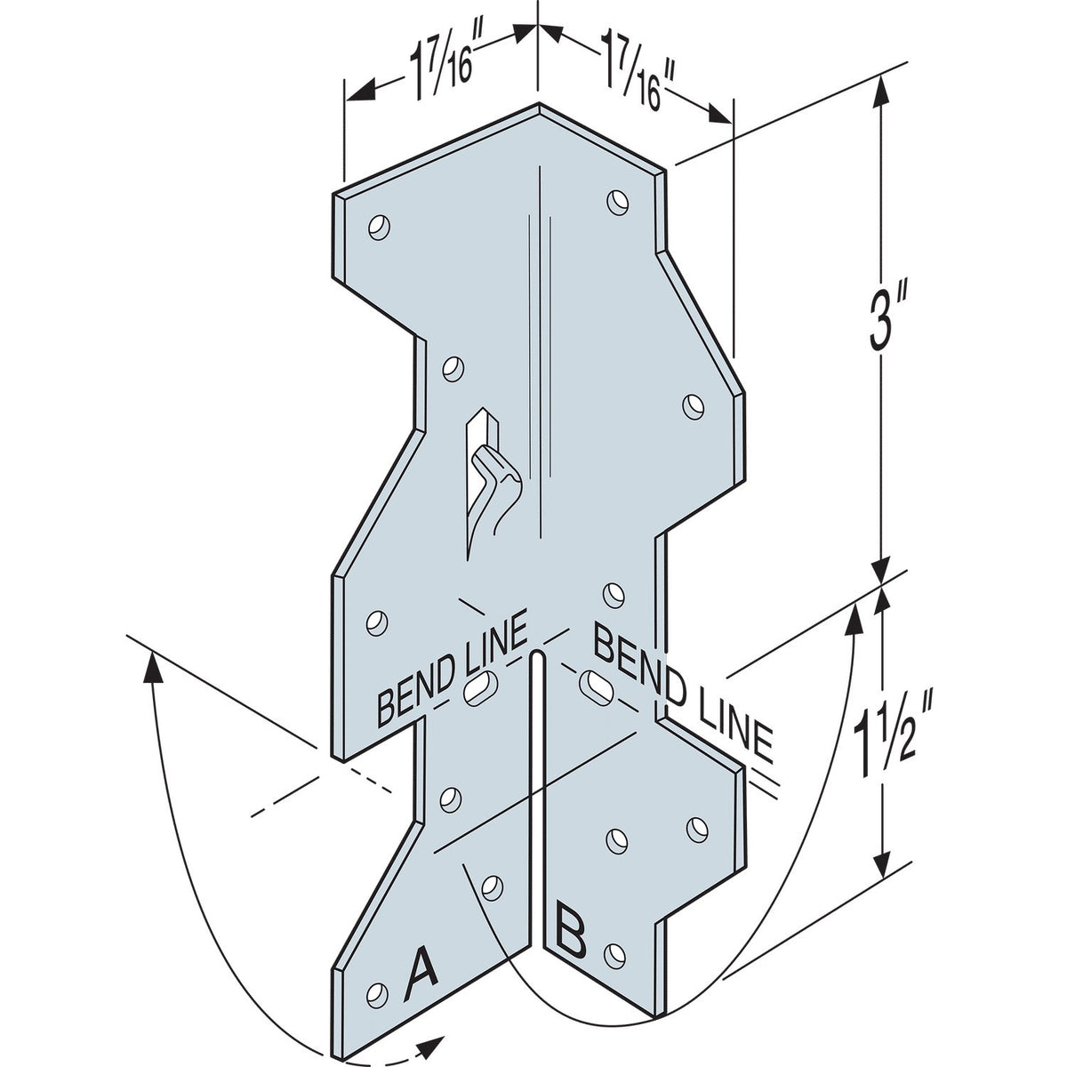 Simpson A35 1-7/16 x 4-1/2 Framing Angle - G90 Galvanized