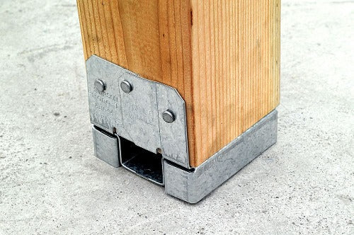 ABA Adjustable Post Base installed