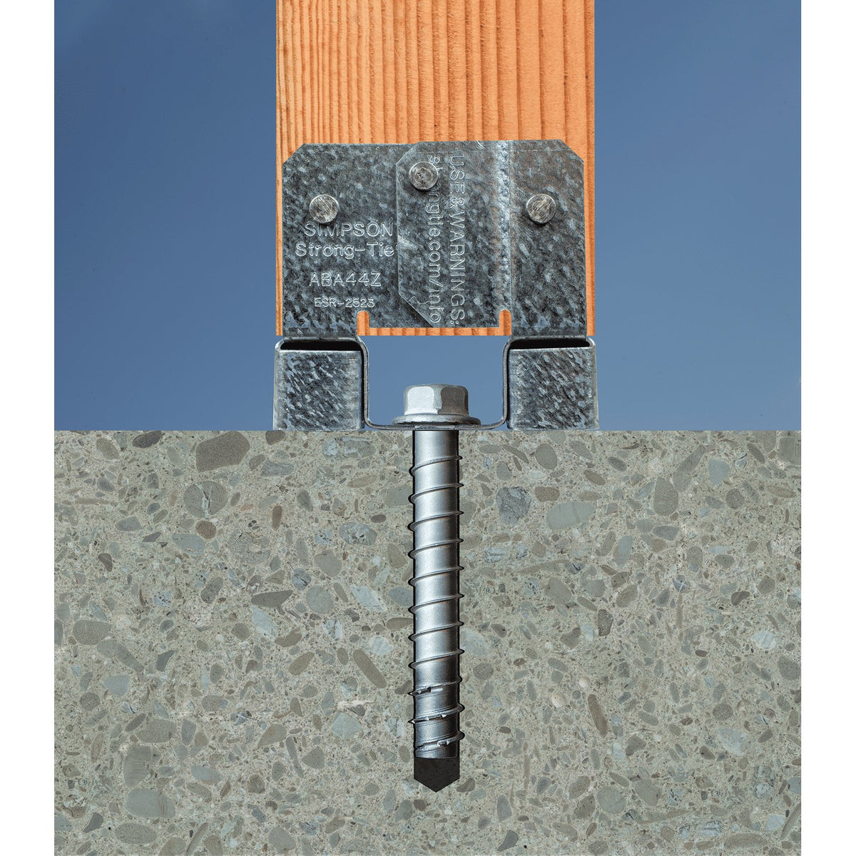 Simpson Double 2 x 4 Adjustable Post Base ZMAX ABA24-2Z