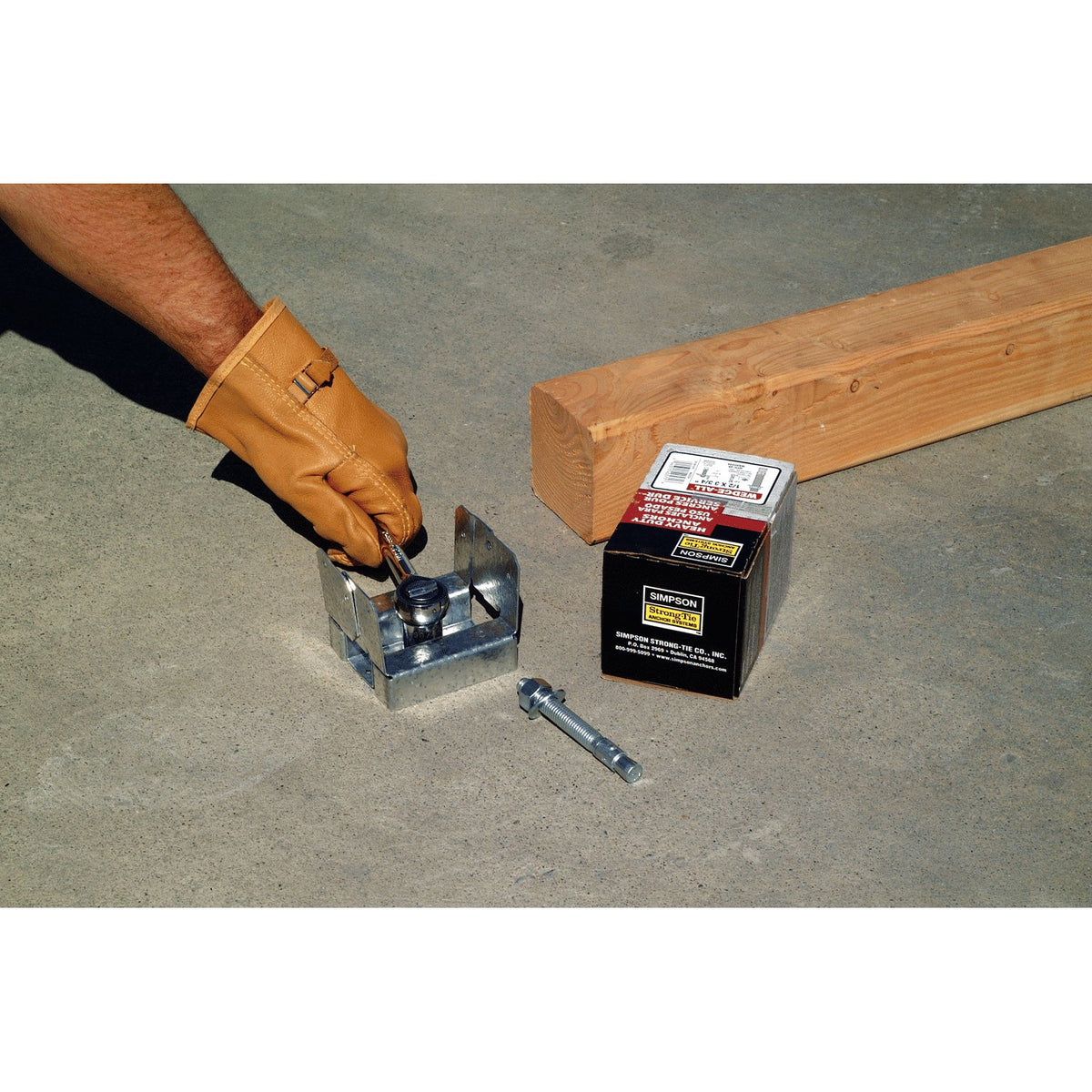Simpson Double 2 x 4 Adjustable Post Base ZMAX ABA24-2Z