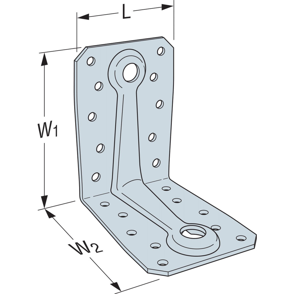 Simpson ABR9020 w/Rib Angle Bracket for Cross-Laminated Timber