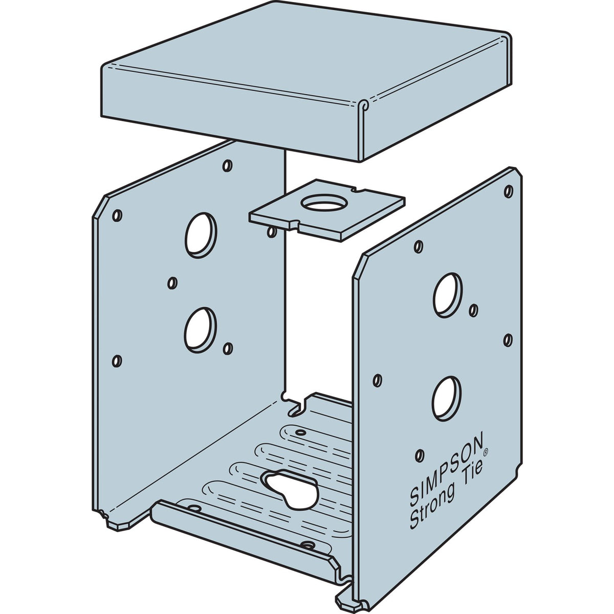 Simpson 6 x 6 Adjustable Post Base ZMAX ABU66Z