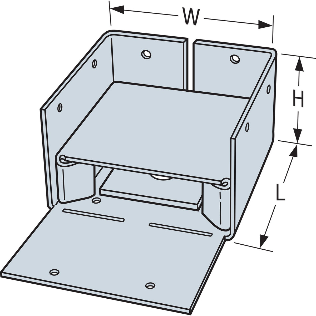 Simpson Rough 4 x 4 Adjustable Post Base with Wind Uplift, ZMAX ABW44RZ