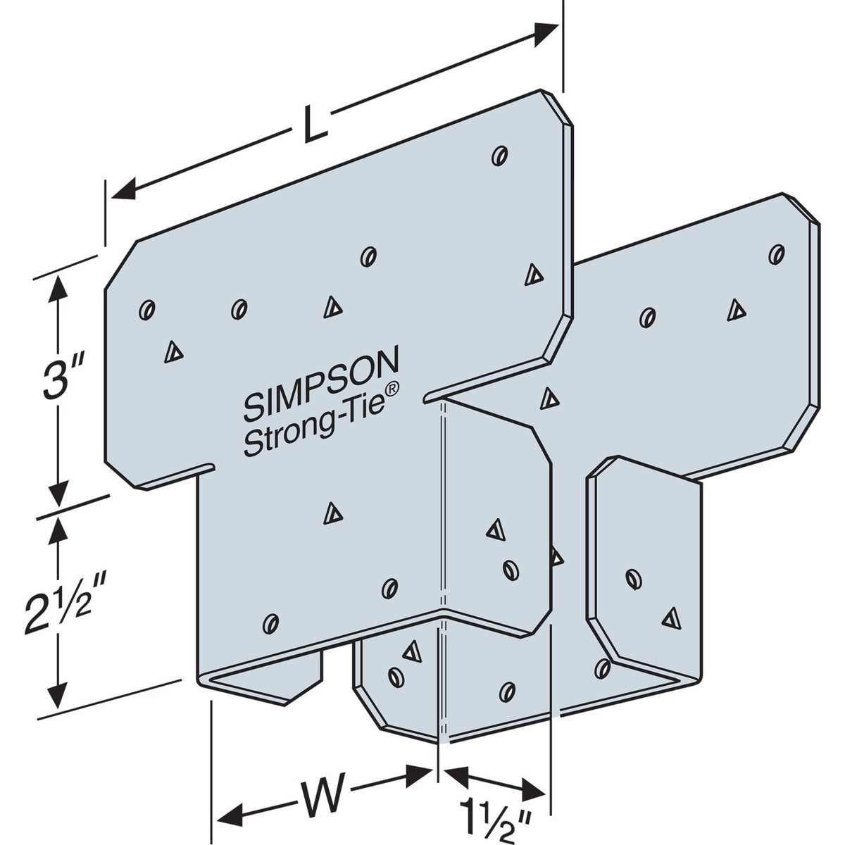 Simpson 4X Adjustable Post Cap - Zmax Finish (AC4Z)