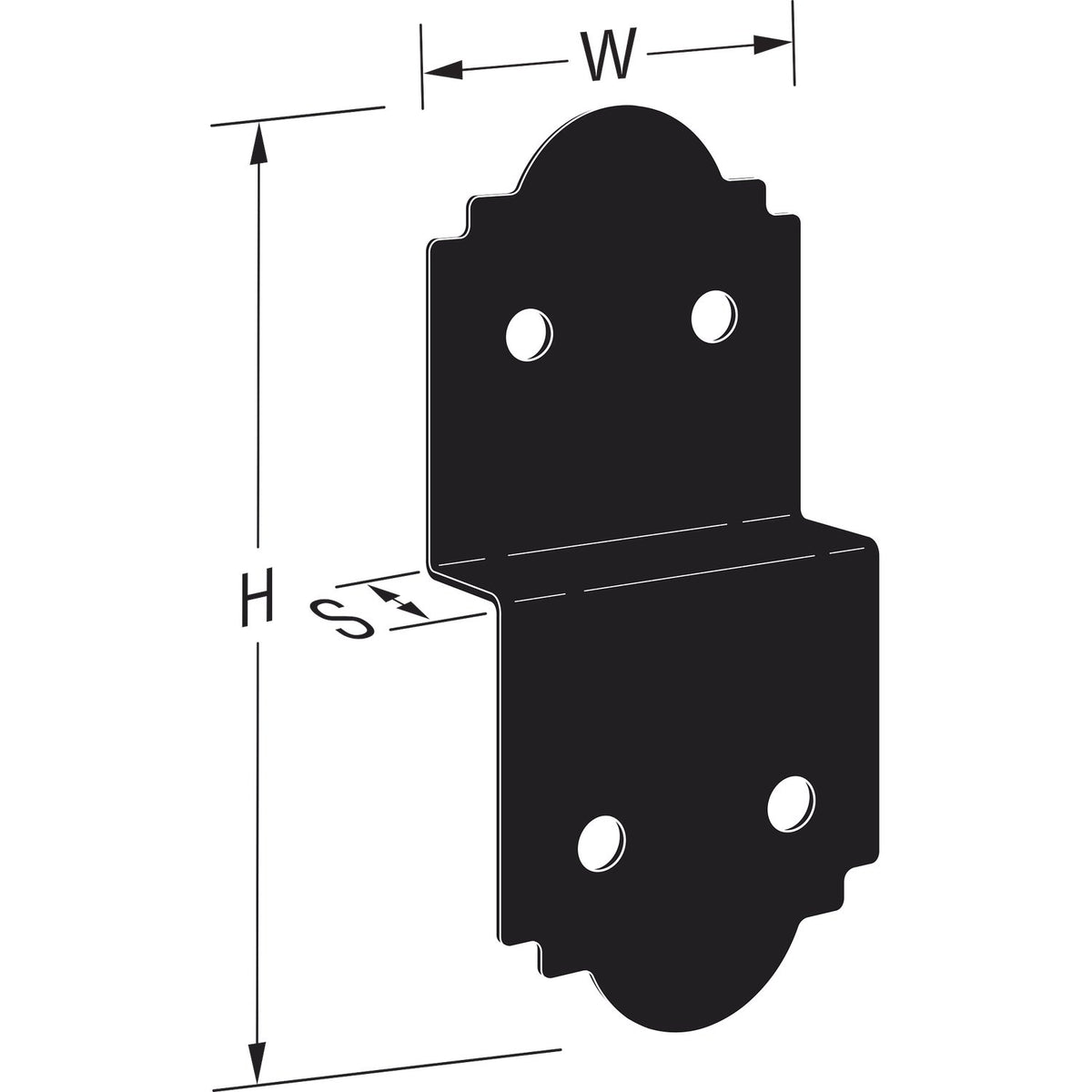 Simpson APDJT2-6 Ornamental Deck Joist Tie - Black Powder Coat