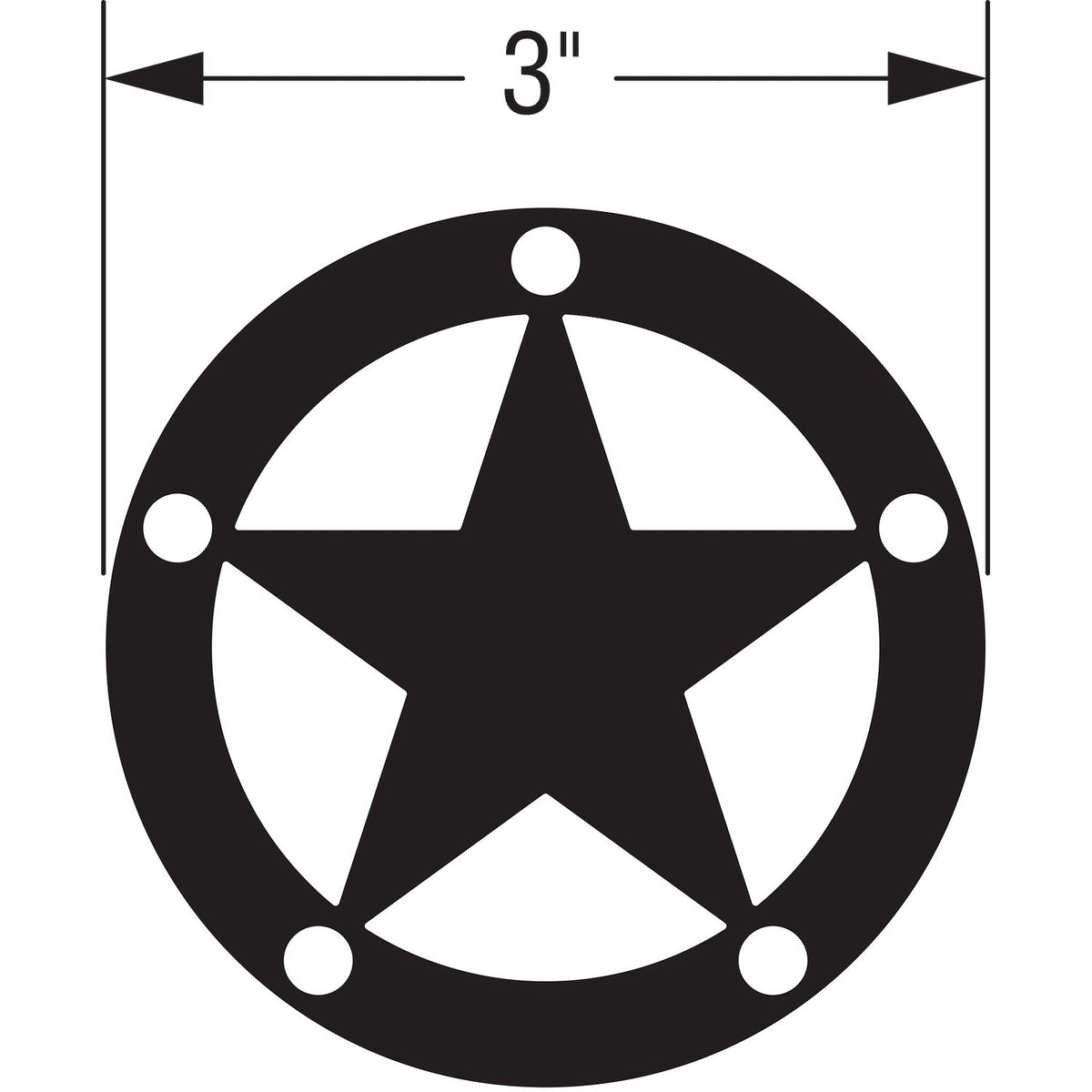 Simpson APDTS3 Decorative Star - Black Powder Coated