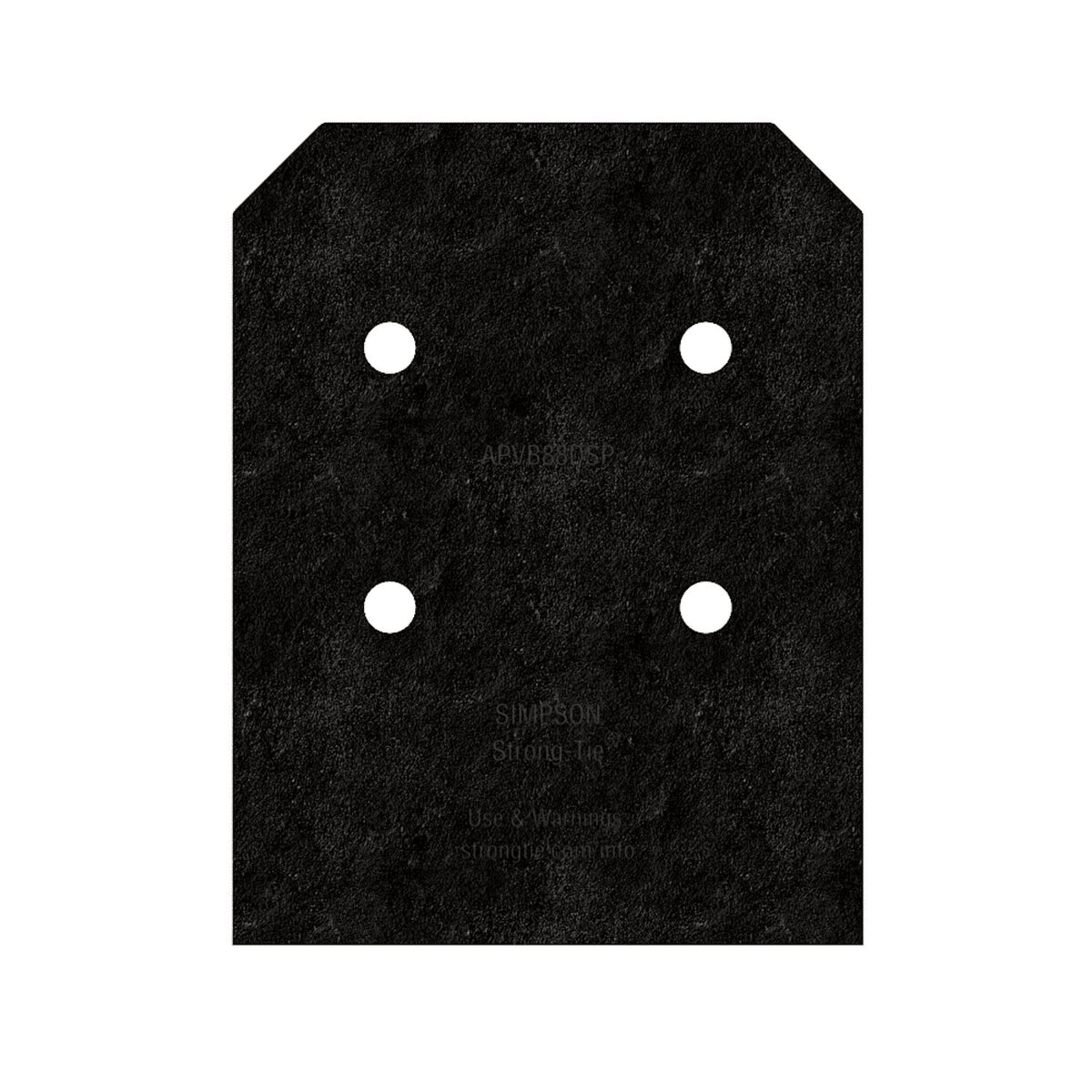 Simpson APVB88DSP 8x Avant Decorative Post Base Plates - Black Powder Coat