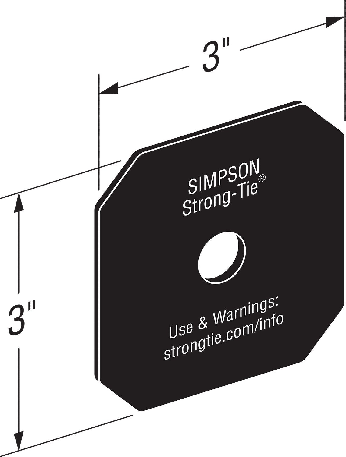 Simpson APVDW56 Avant Decorative Washer - Black Powder Coat