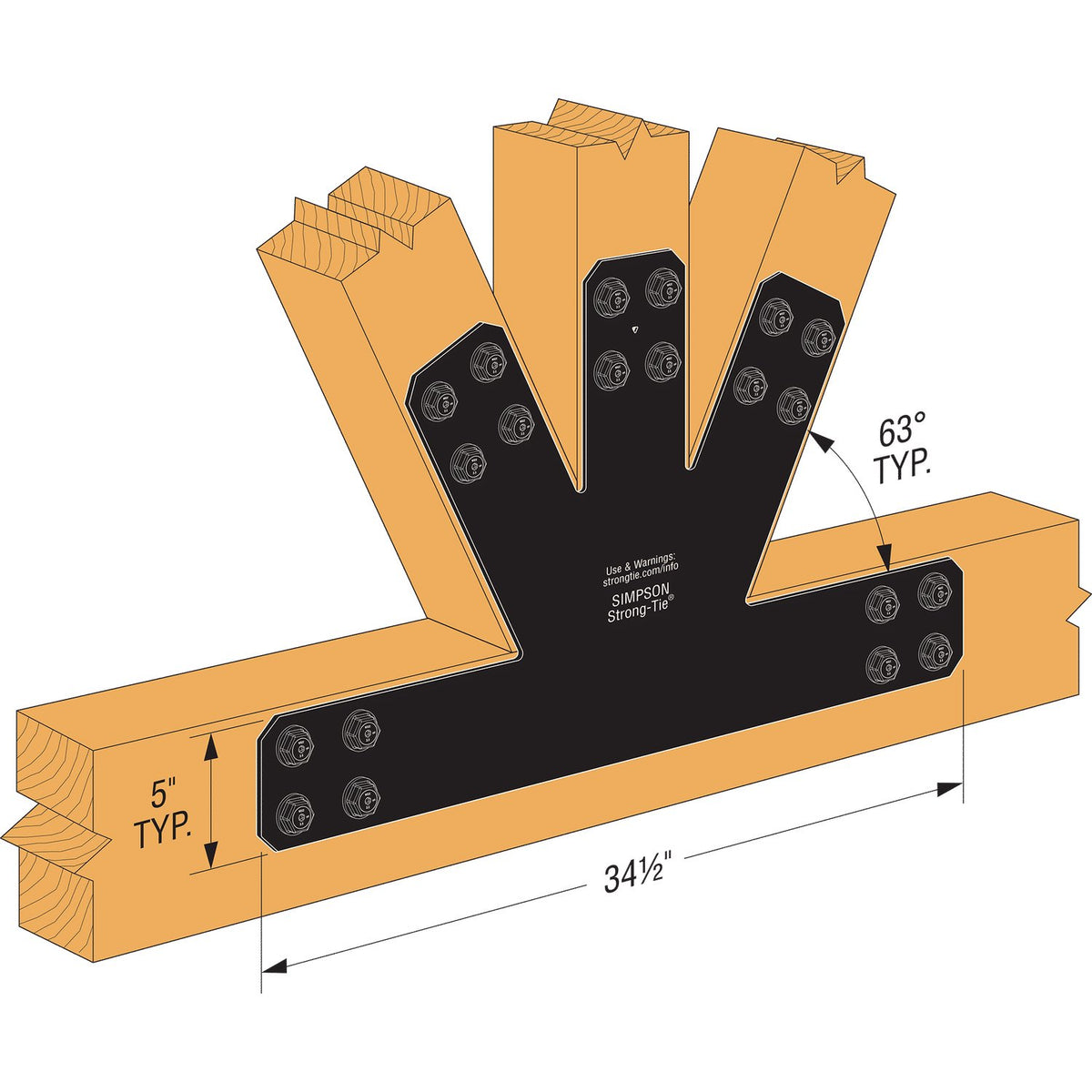 Simpson APVGP612 Avant Decorative Gable Plate 6:12 pitch, Black Powder Coat