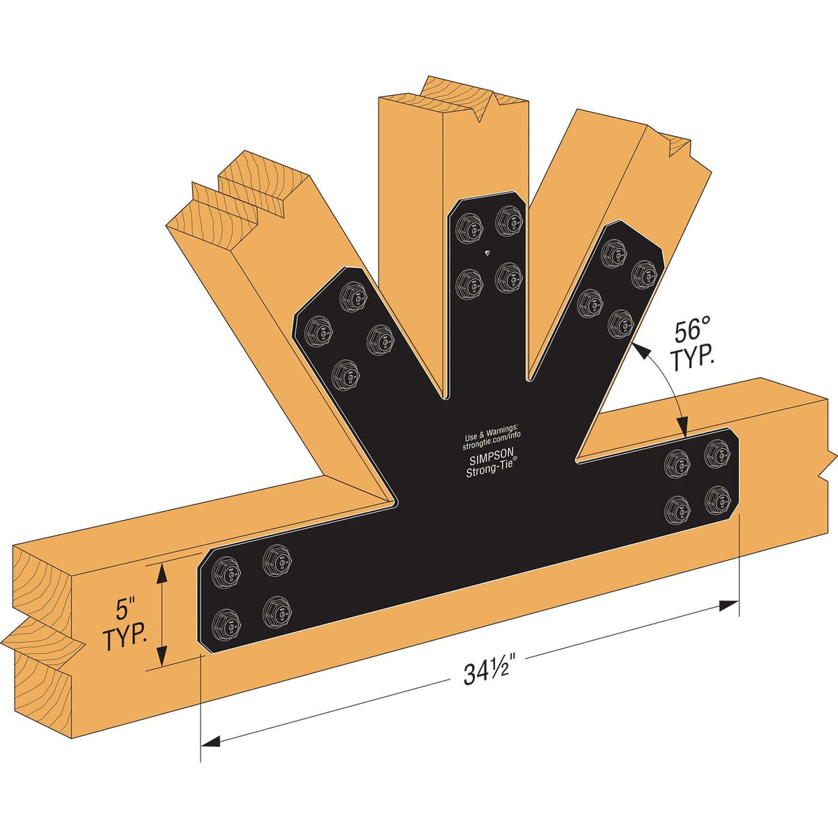 Simpson APVGP812 Avant Decorative Gable Plate 8:12 pitch, Black Powder Coat