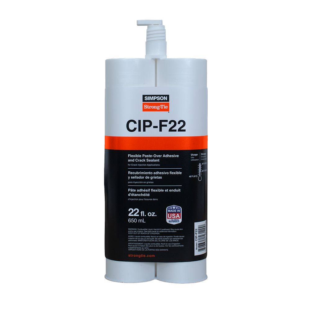 Simpson CIP-F22 Flexible Crack Injection Paste Over 22oz w/ Nozzle