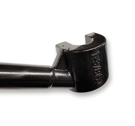 Close-up of a black metal tool 