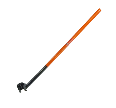 Orange and black tool on a white background
