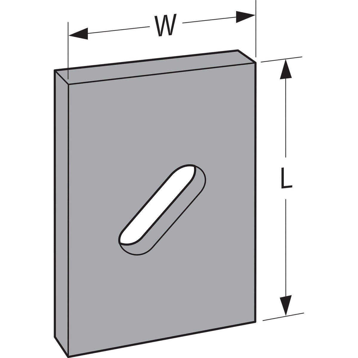 Simpson 3 x 3 Slotted Bearing Plate with 5/8" Bolt Dia. LBPS 5/8