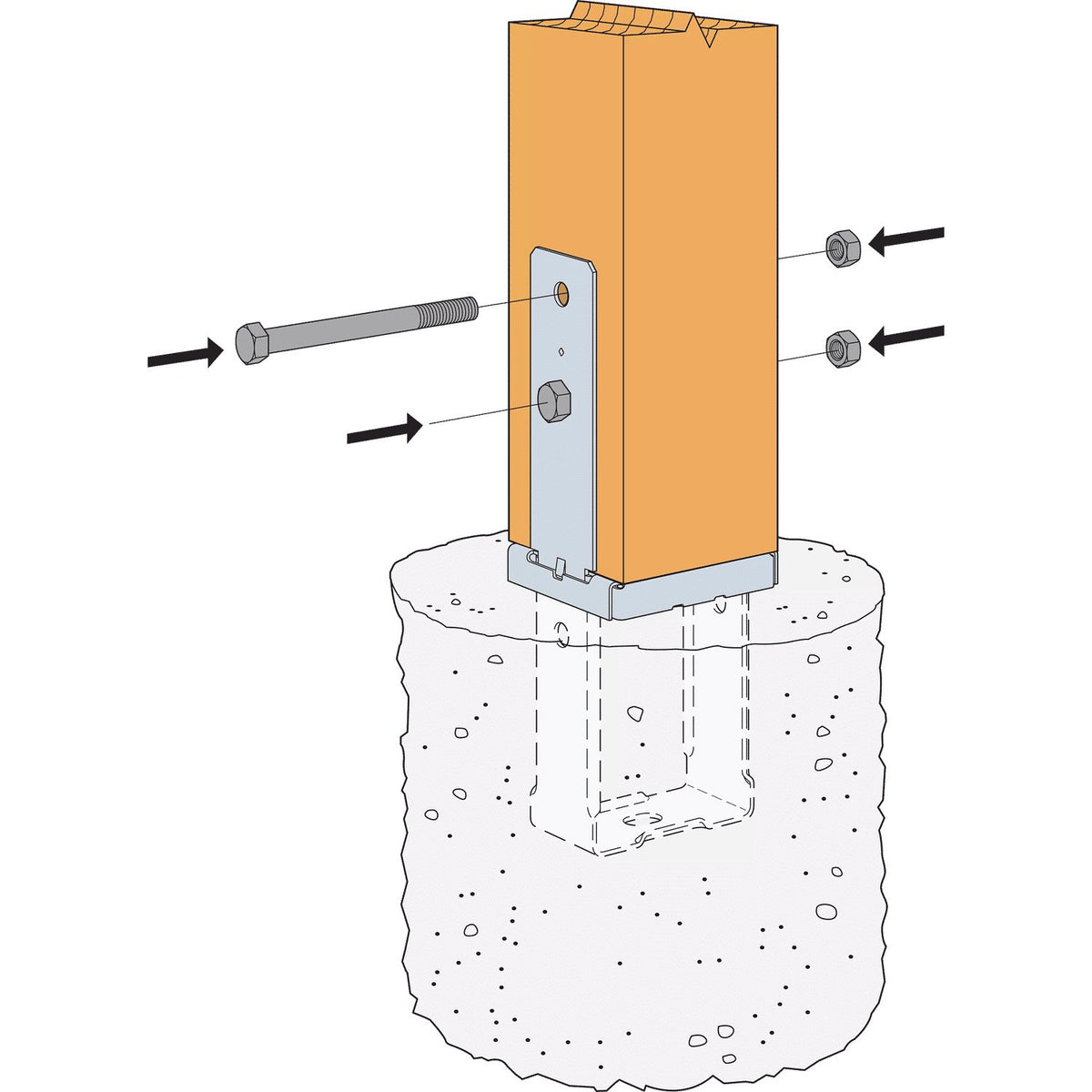 Simpson 4x6 Hot-Dip Galvanized Standoff Column Base CBST46HDG