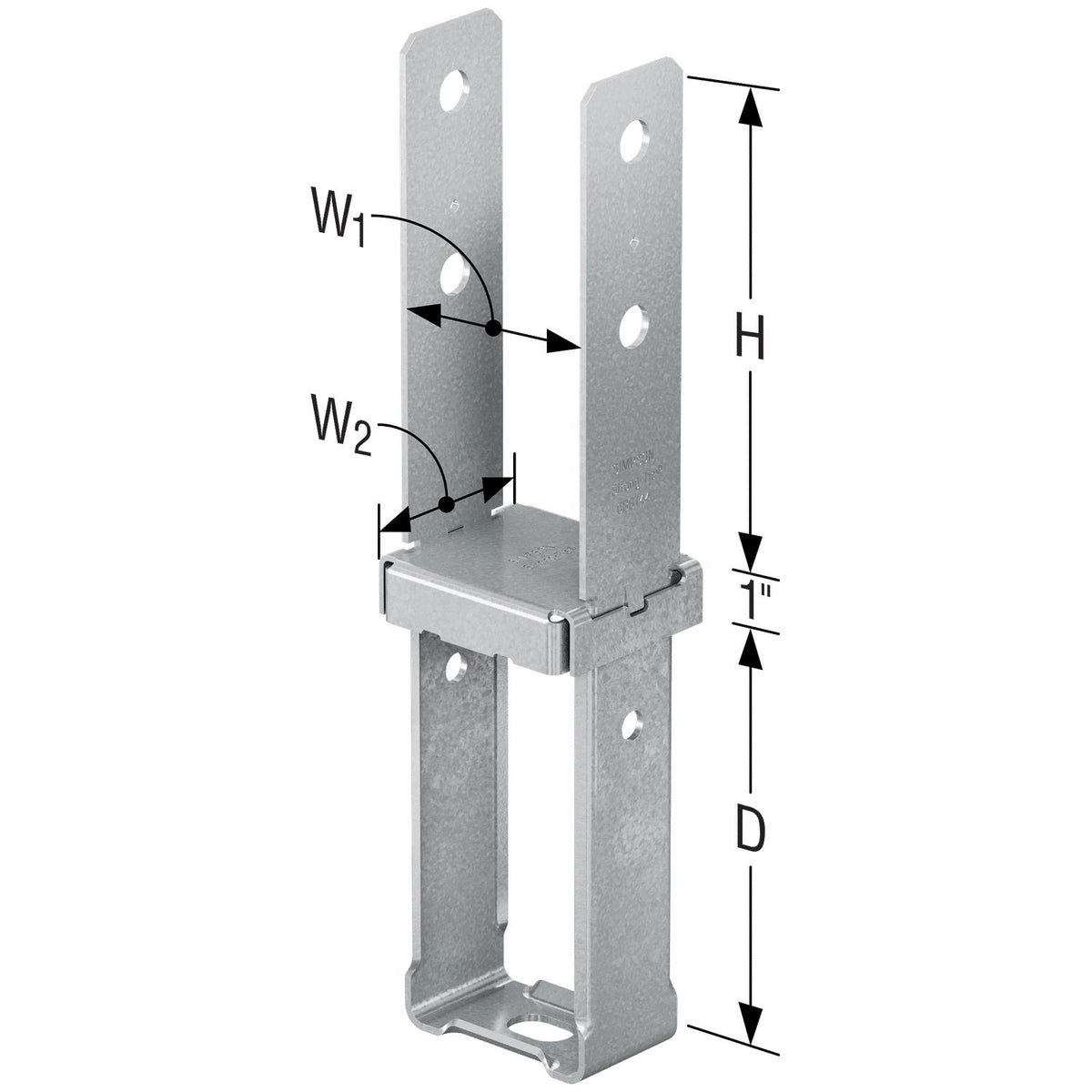 CBST Metal bracket with dimensions labeled on a white background