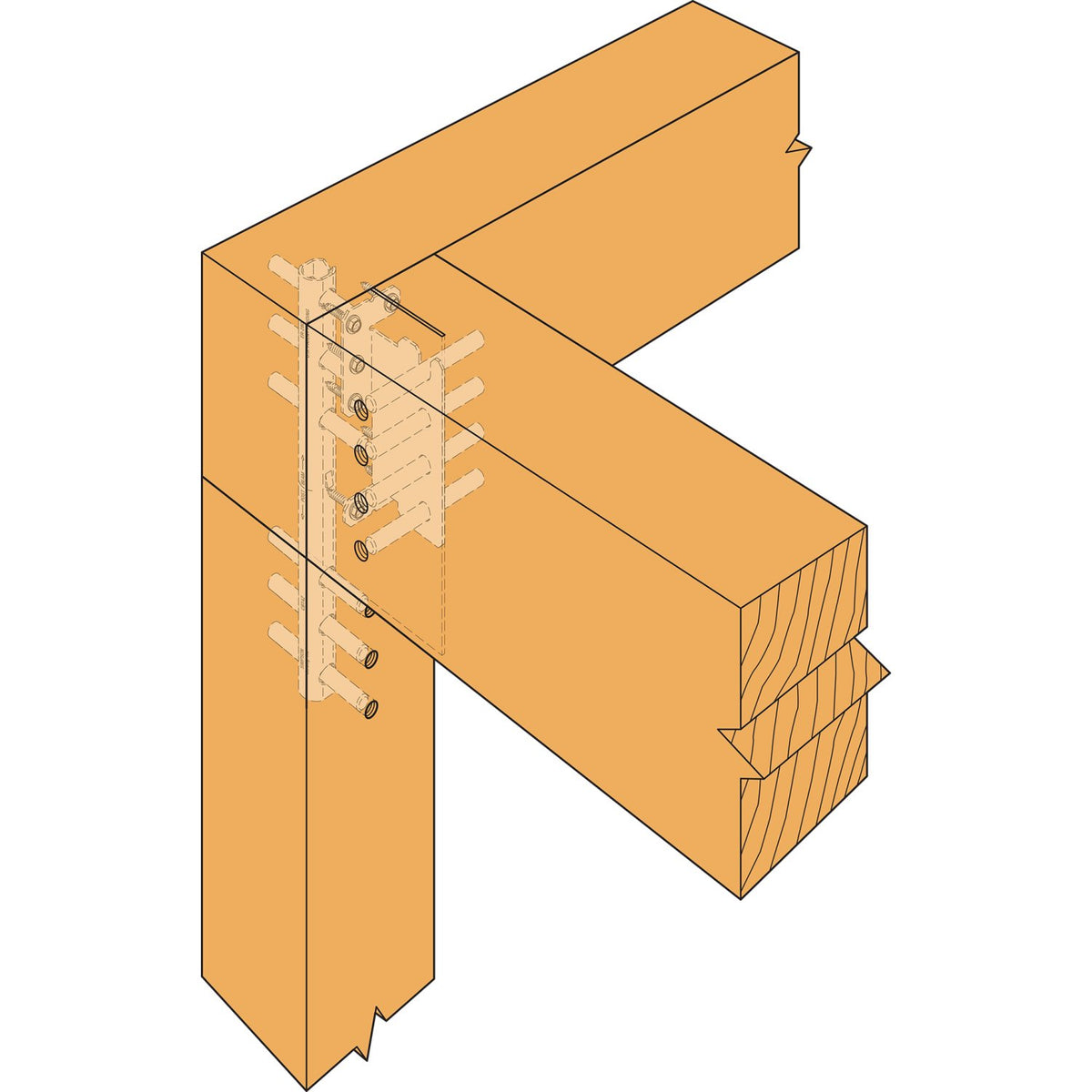 Simpson CBT4Z-KT Concealed Beam Tie Kit, ZMAX