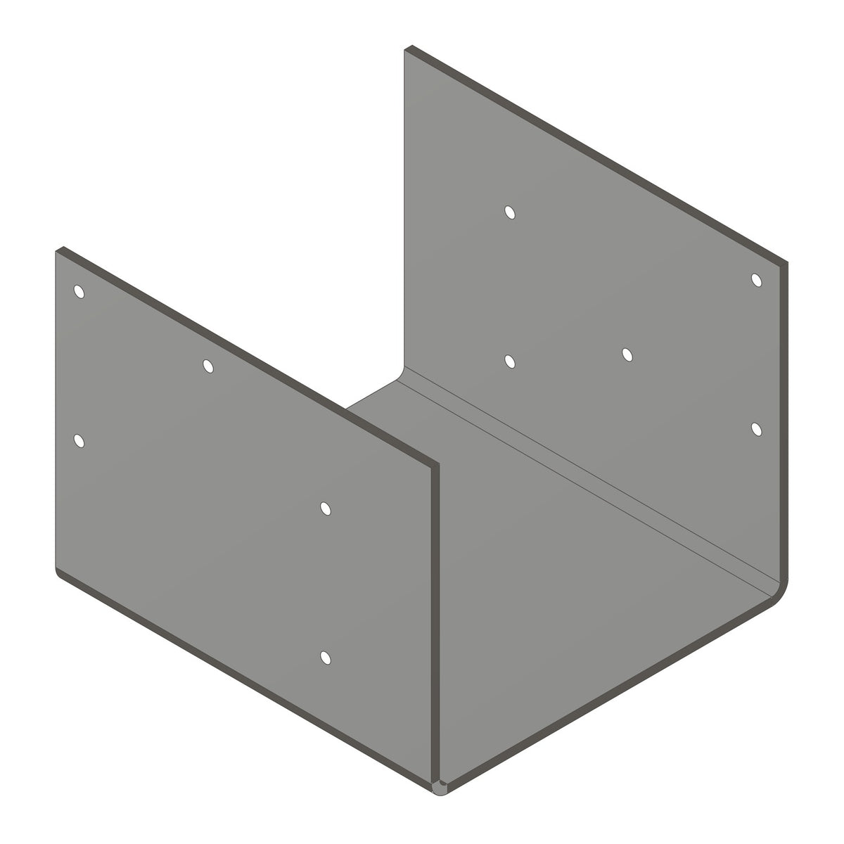 Simpson 7 1/4" Steel-Column Cap with Screws, G90 Galvanized CCOS7.25