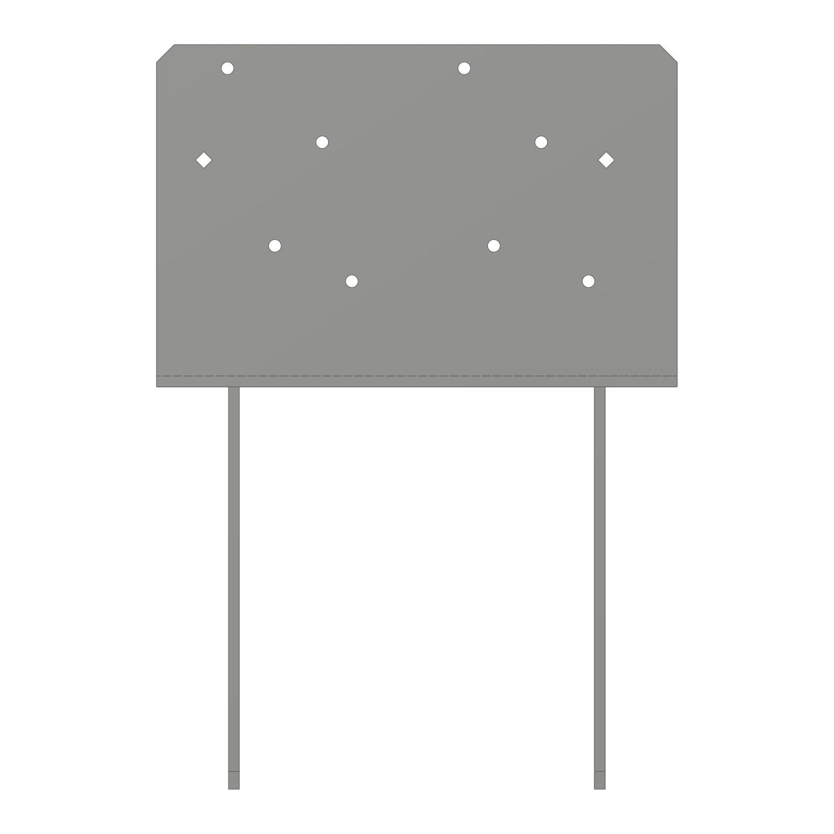 Simpson CCQ5-8SDS2.5 Column Cap for 5-1/8 in Beam and 8x Post w/SDS Screws 3-Ga Steel