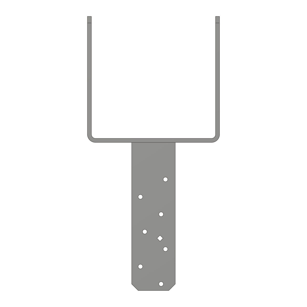 Simpson CCQ7.1-8SDS2.5 Column Cap for 7 in. Beam and 8x Post w/SDS Screws, 3-Ga Steel,