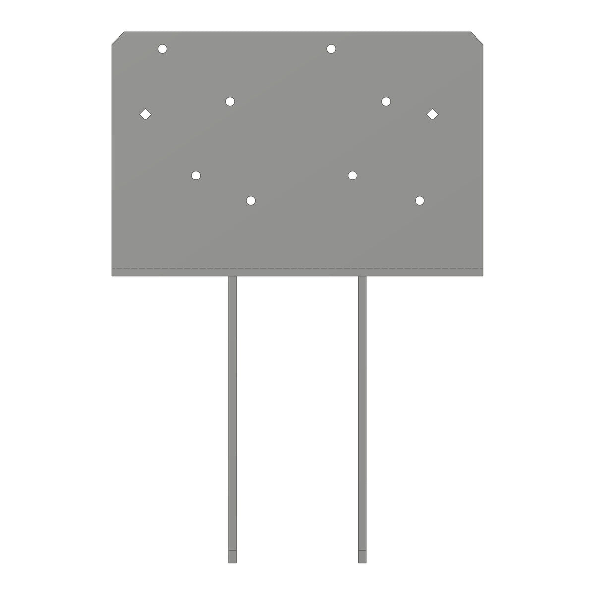 Simpson CCQ74SDS2.5 Column Cap for 6-3/4 in Beam and 4x Post 3-Ga Steel w/SDS Screws