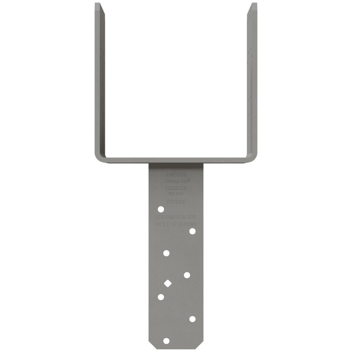 Simpson CCQ78SDS2.5 Column Cap for 6-3/4 in Beam 8x Post 3-Ga Steel w/SDS Screws