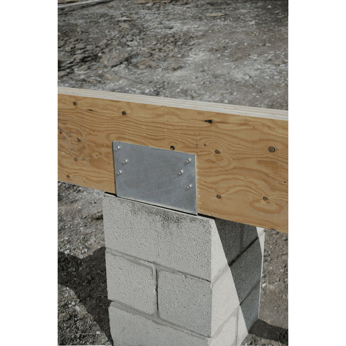 CCQM Column Cap for GFCMU and Concrete Piers Installed